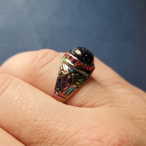 New Sunstone Sun Sitara Rainbow Hematite Ring. - Picture 5 of 14